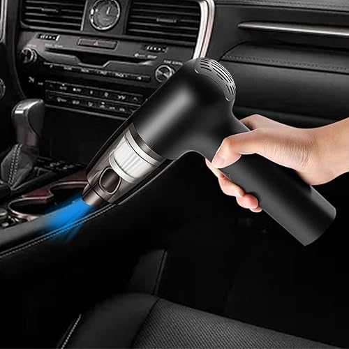 Aspiradora de coche 6000PA - Aspiradora de mano inalámbrica potente con filtro grueso lavable, plegable de 90, accesorio multifuncionalligeromóvil