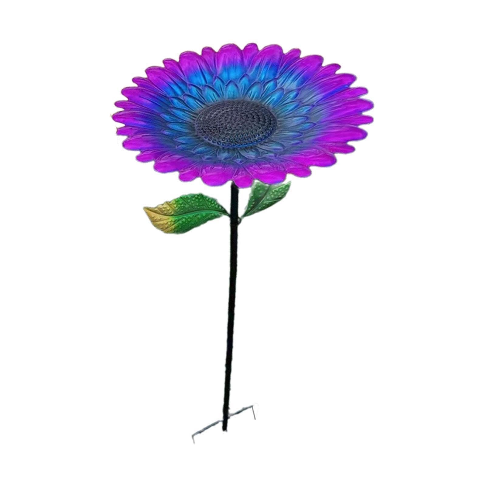 Flower Birdfeeder Bath Stick into Ground Bath Tray Feeder for Yard Courtyard Blue Purple |Home & Garden | Yard, Garden & Outdoor Living | Bird & Wildlife Accessories | Birdbaths-image-36