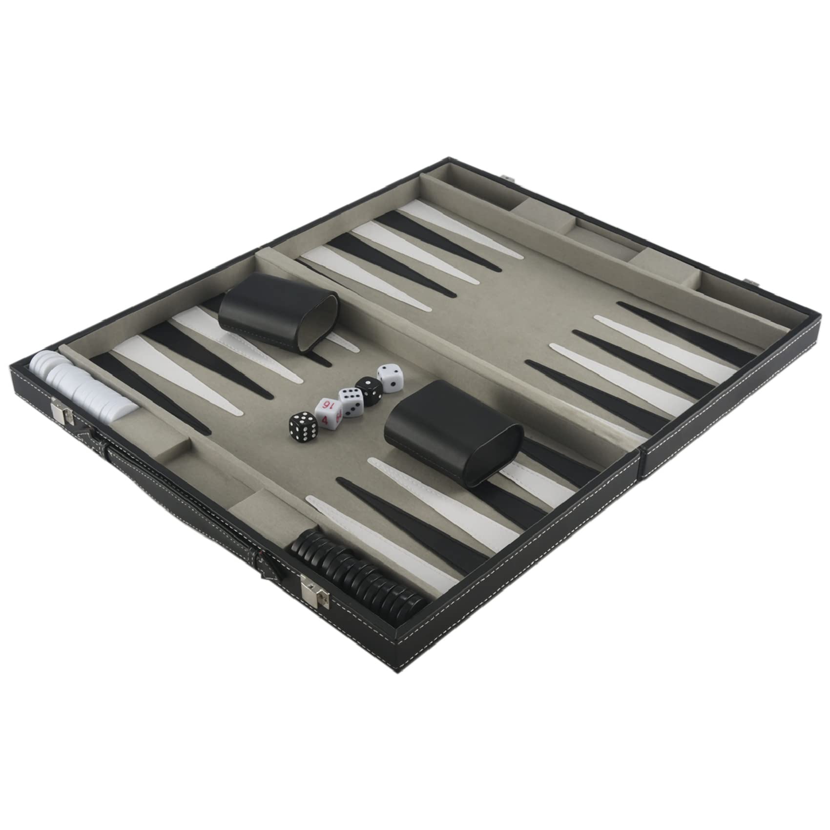 Juego de Backgammon - Juego de Backgammon CláSico de 14,75 Pulgadas para Adultos, Juego de Mesa para Juego de Backgammon Antiguo, Juego Familiar