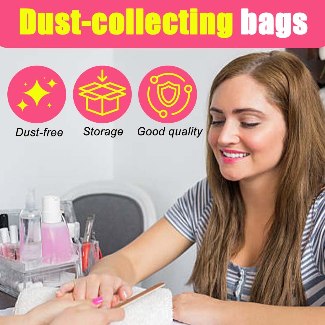 Sacchetti per Aspirapolvere Unghie, Ricambio Sacchetti Di Ricambio per Aspiratore Unghie Sacchetti Raccogli Polvere per Unghie Aspirapolvere Sacchetti per Aspiratore per Unghie per Nail Art 5 Pezzi