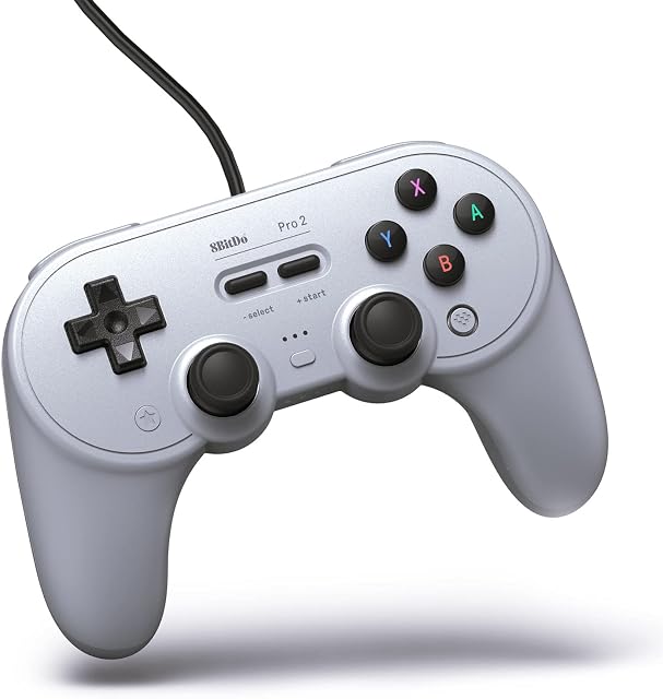 8Bitdo Pro 2 Wired USB Controller for Switch, PC, macOS, Android, Steam & Raspberry Pi (Grey Edition) (Nintendo Switch)