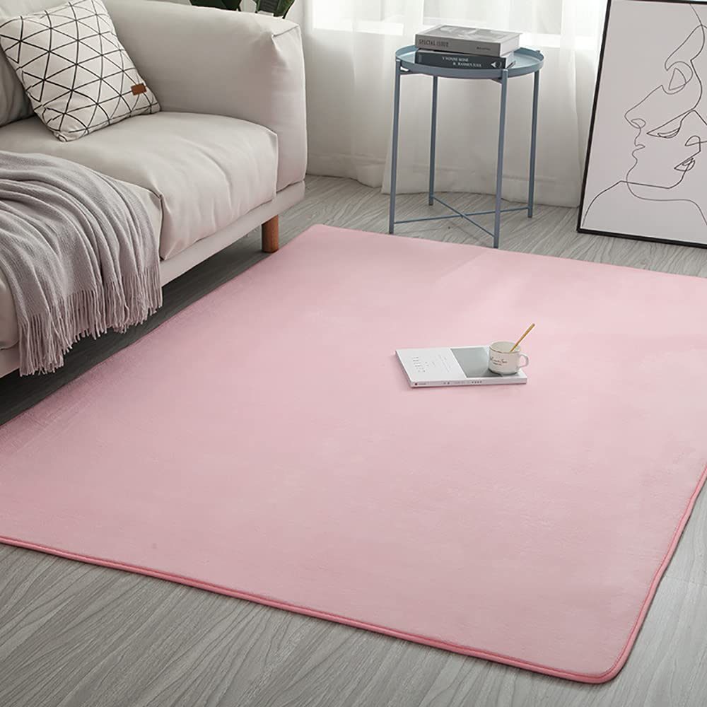 Tapis en peluche rose Ruby Lil 120x160 cm pour le sol de la chambre