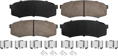 Miniatura 8 de Detroit Axle - Rotores de disco trasero + pastillas de freno de cerámica de repuesto para Toyota 4Runner Sequoia FJ Cruiser Lexus GX470-4 piezas