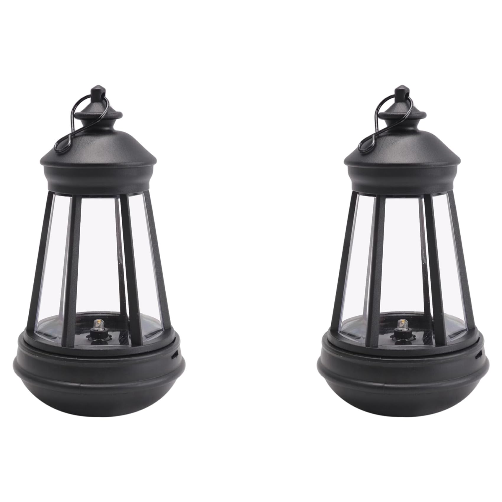 Vjsujehgy 4X Solar Lantern Outdoor Waterproof Large Lighthouse Lantern Led Light Source Garden Decorative Lights