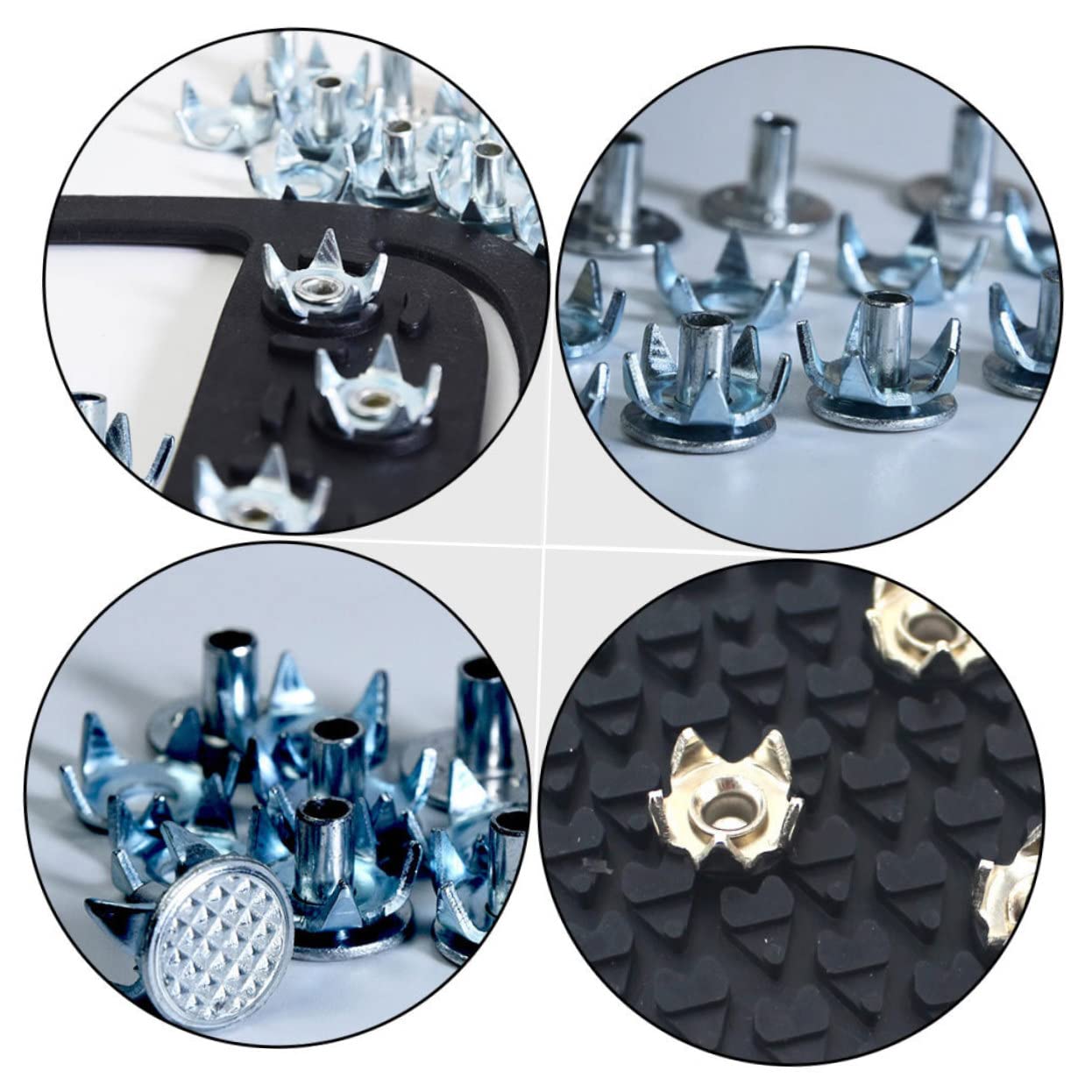 PACKOVE Punte Dei Ramponi Scarpe Antiscivolo Nastro Adesivo Per Scale Scarpe Trekking Scarpette Arrampicata Chiodi Antiscivolo A Ghiacciata Citi Di Ghiaccio Silver