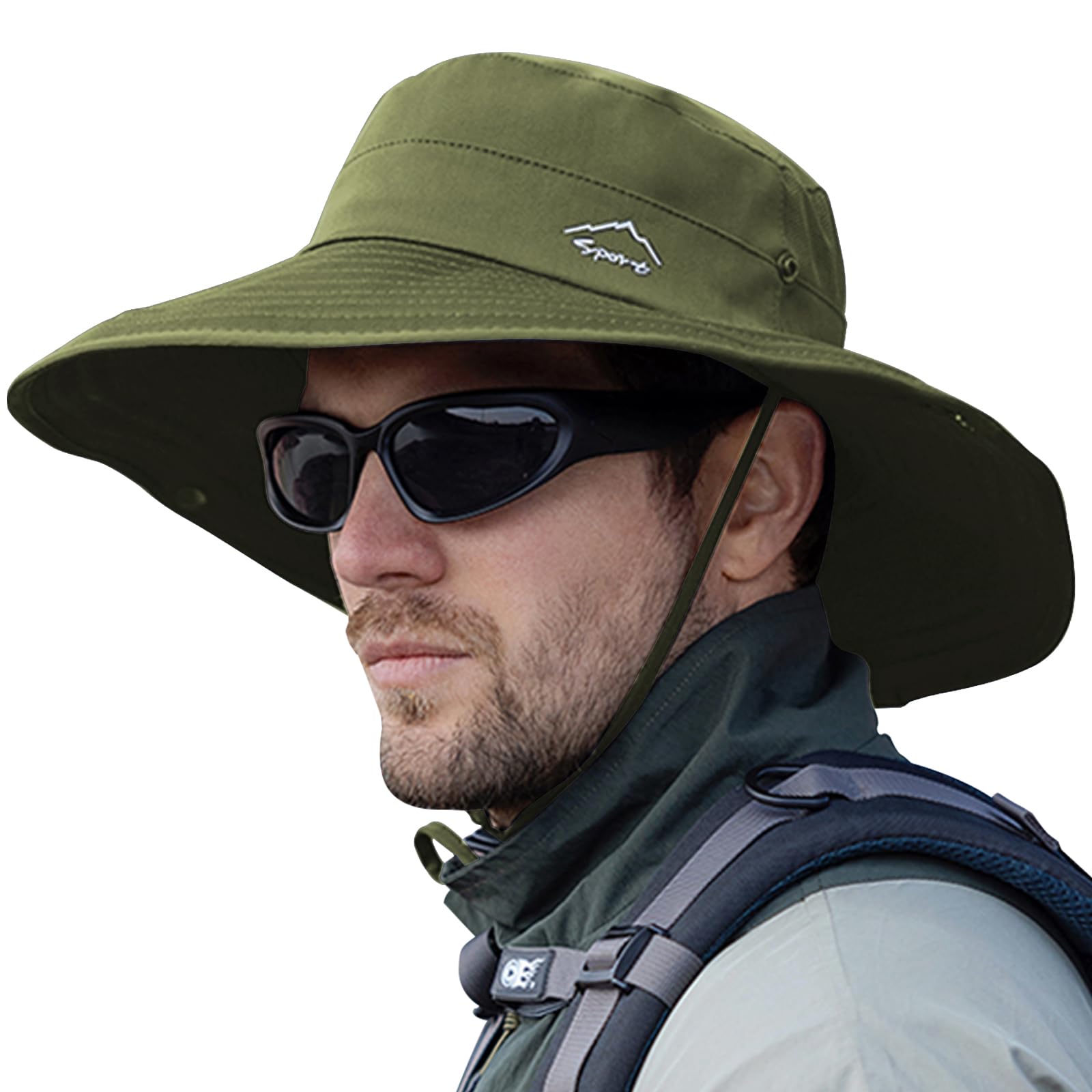 Cooling Sun Hat for Men Women,Wide Brim Bucket Hat Foldable Boonie Hat for Fishing Hiking Garden Safari Beach
