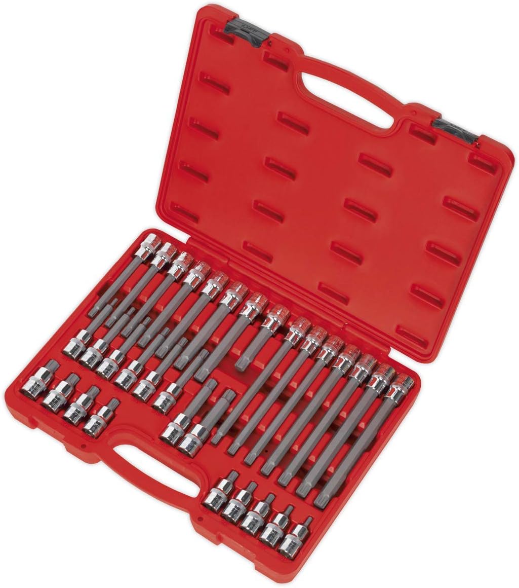 Sealey Ak2198 Ribe Socket Bit Set 32Pc 1/2Sq Drive