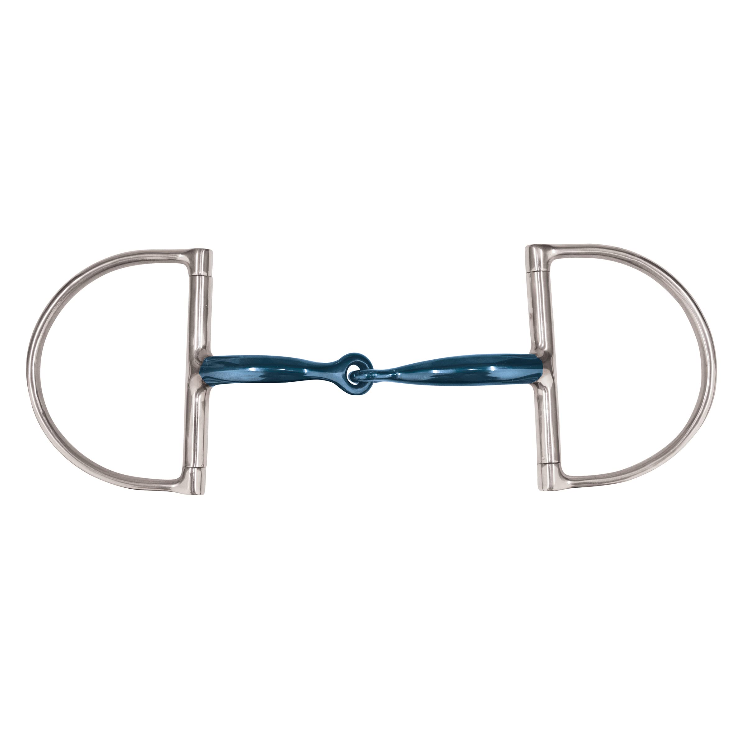 JP Korsteel Blue Steel Jointed Dee Ring Snaffle Bit, 4