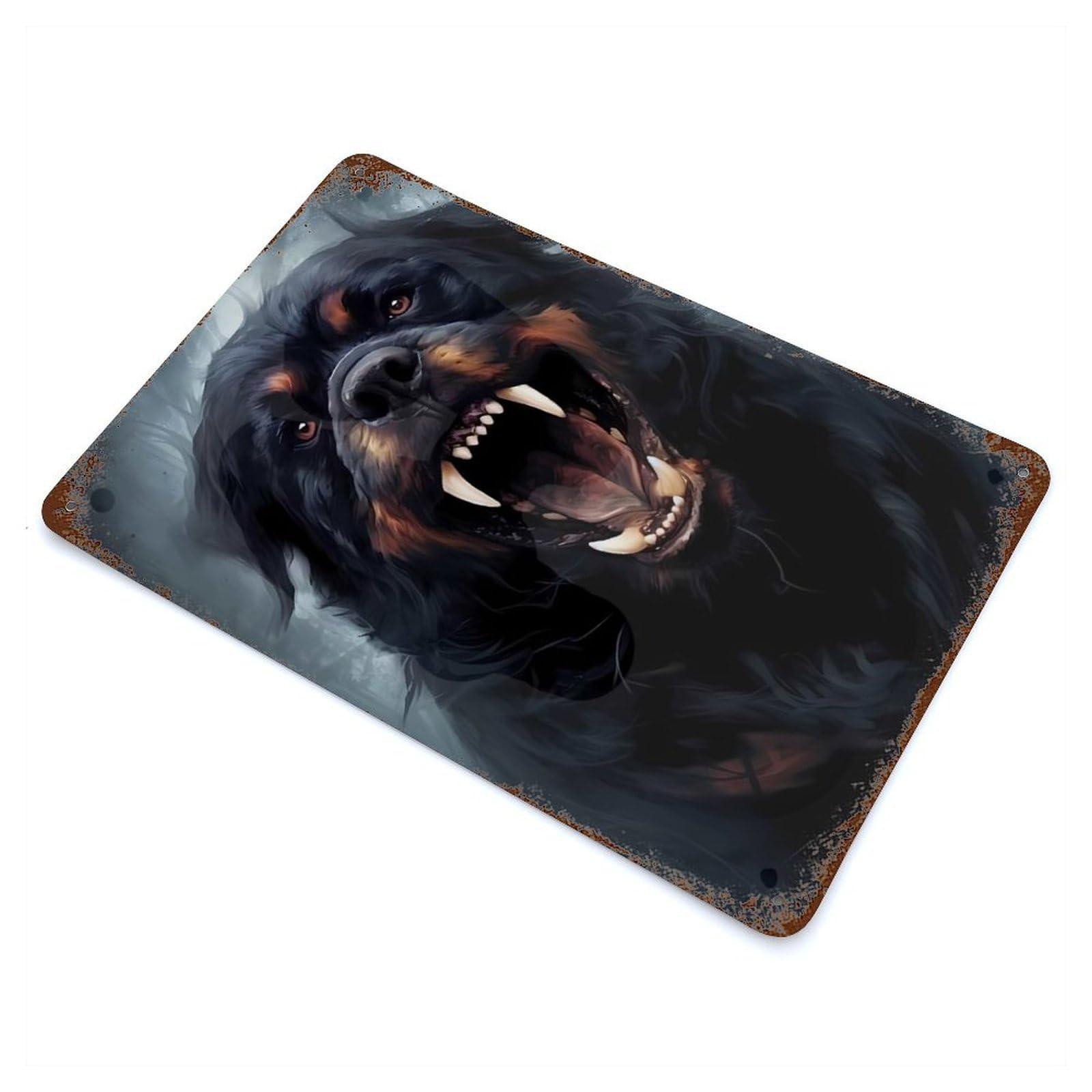 Rottweiler Dogs Rusty Metal Tin Sign 11.8"x7.9", Farmhouse Wall Decor for Farmhouse, Kitchen And Entryway Decor