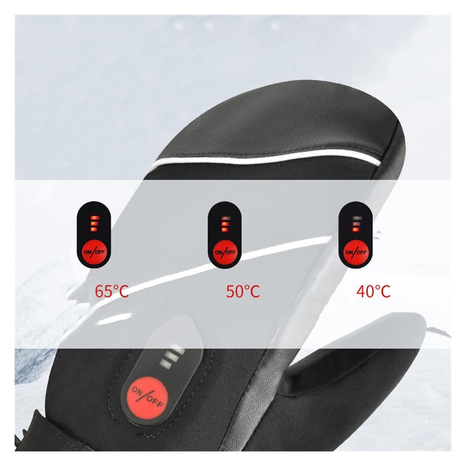 Guanti Guanti riscaldati for uomo Guanti da donna Guanti elettrici inverno Guanti riscaldamento riscaldamento ricaricabile Guanti riscaldamento, guanti da esterno a mano coperta for arrampicata escurs