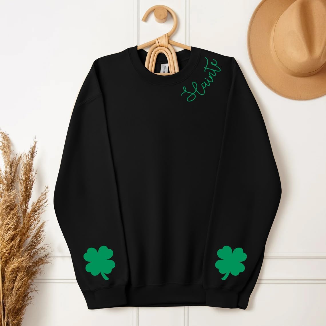 LOTUCY Slainte St. Patrick's Day Sweatshirt Women Irish Shamrock Long Sleeve Shirt Ireland Clover Crewneck Pullover Tops - Image 4
