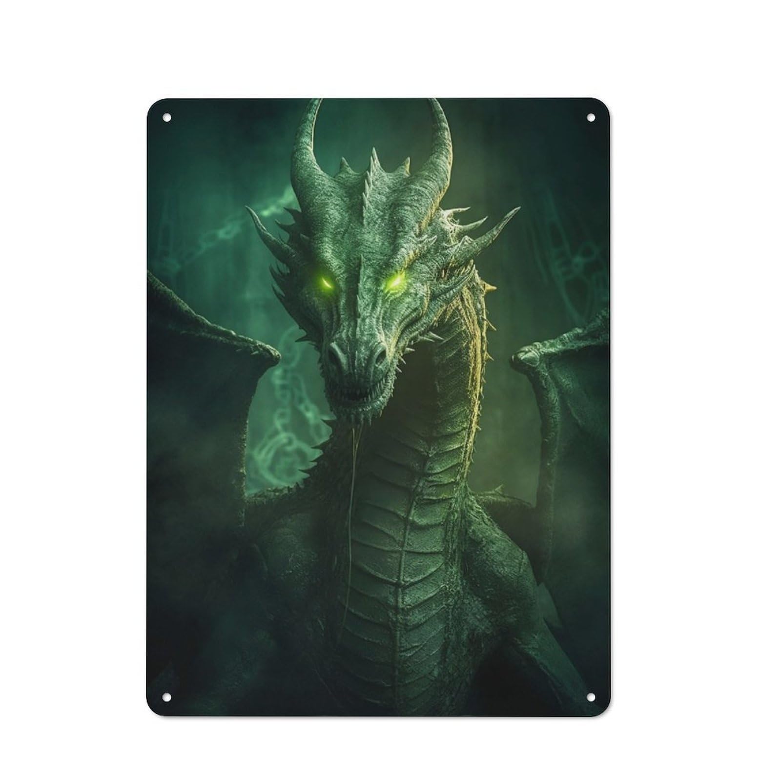 Junmoney Necropolis Guardian Tin Wall Plaque 40X30cm With For Bar Or Restaurant, Suited To Bar Decor Enthusiasts