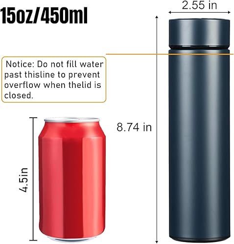 Miniatura 2 de Botellas de agua de acero inoxidable de 17 onzas, botella de agua delgada, botella de agua térmica, botella de agua aislada que mantiene el calor