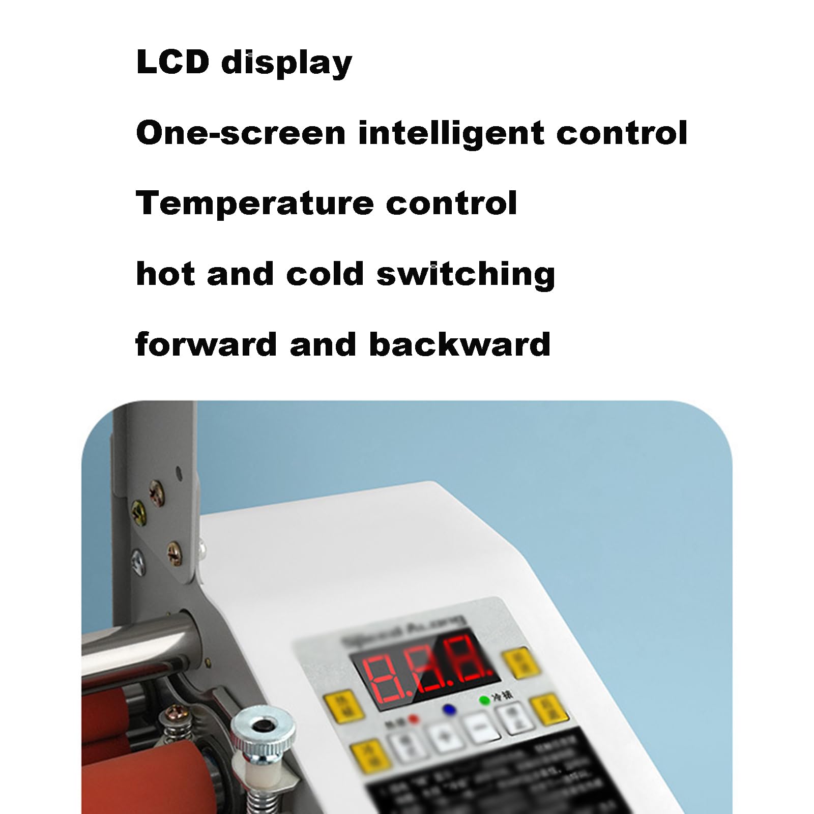 Plastificatrice a Caldo/Freddo, plastificatrice A3 monofacciale/bifacciale, Regolazione a 9 velocità, 4 rulli in Gomma, Controllo preciso della Temperatura, Aliment,