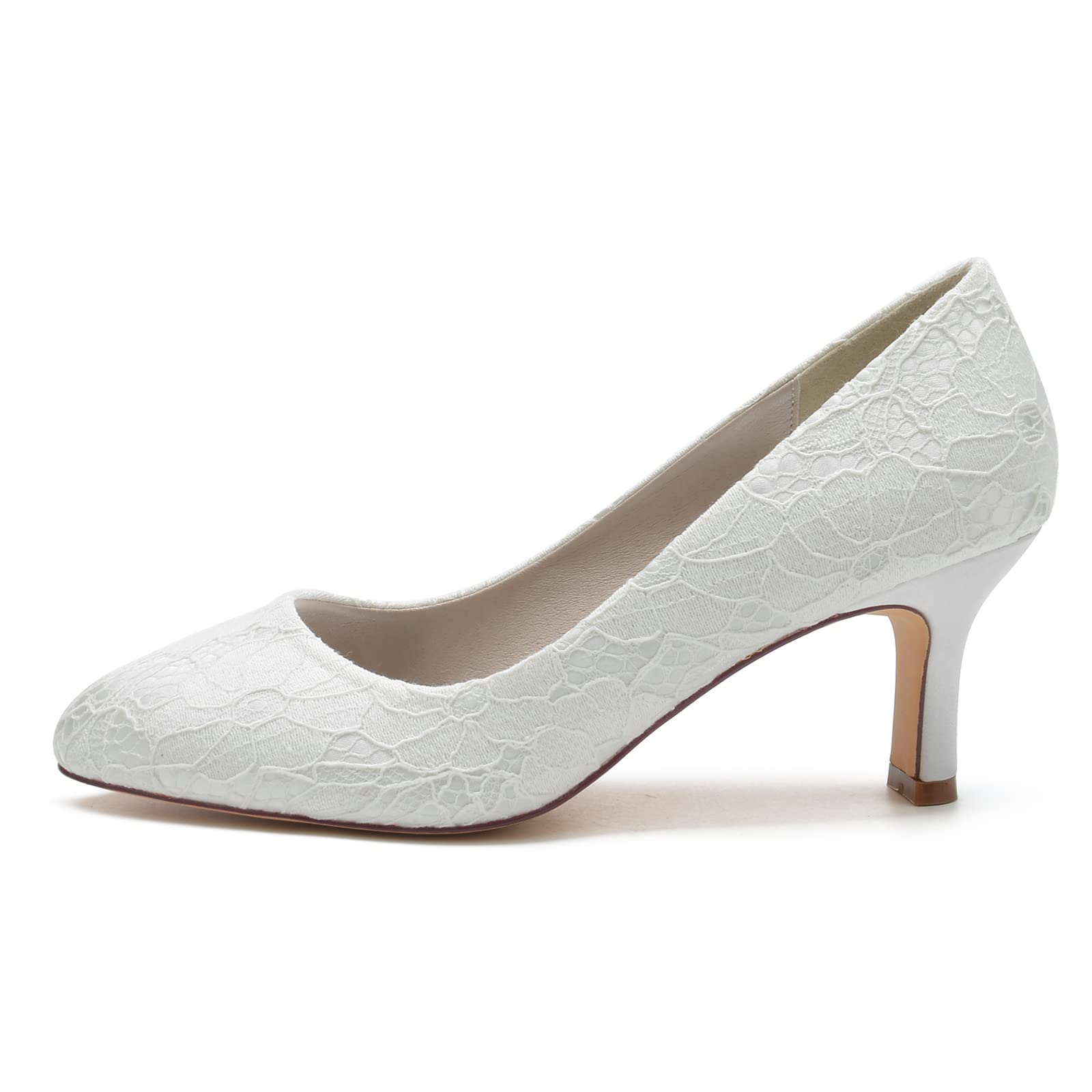 Scarpe Sposa Bridal Raso Seta Tacchi a Spillo Tacco Medio Scarpe Donna Decollete Comode Sandali con Tacco Alto Pumps