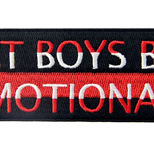 Let Boys Be Emotional Funny Biker Patch Embroidered Applique Iron On Sew On Emblem #TOP1