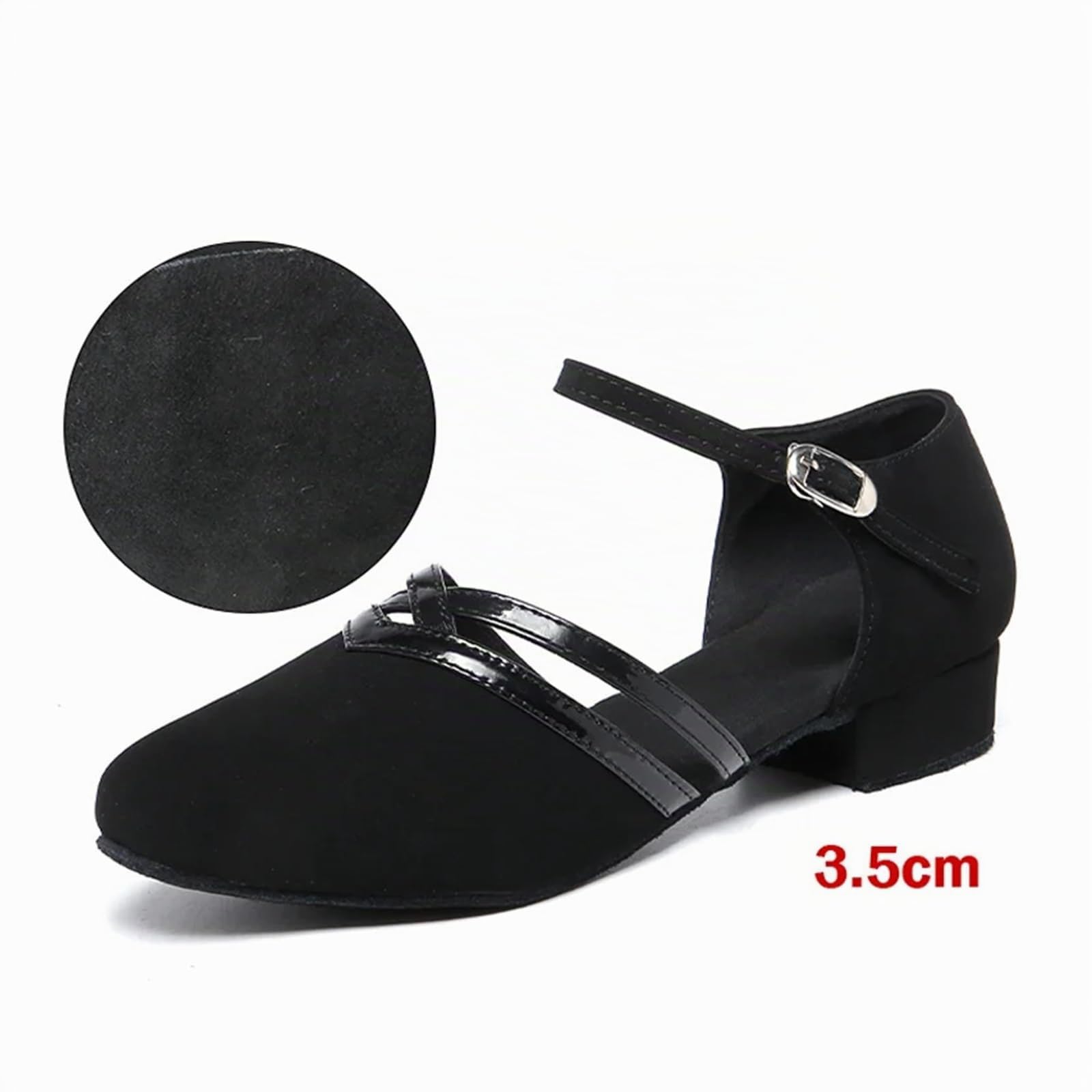 Zapatos De Baile Latino Zapatos de Baile Latino for Mujer, de salón, Negros, for Salsa, tacón bajo de 3,5 cm, for Samba y Tango, Suela Blanda for Fiesta. para Mujer(39)