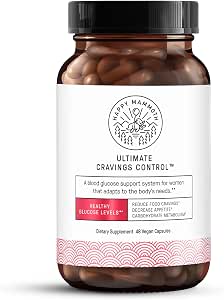 Happy Mammoth Ultimate Cravings Control – Sugar & Carb Cravings Support, Chromium, Natural Appetite Management & Metabolism Supplement for Adults, Non-GMO, No Gluten, Dairy, Soy or Sugar, 48 Capsules