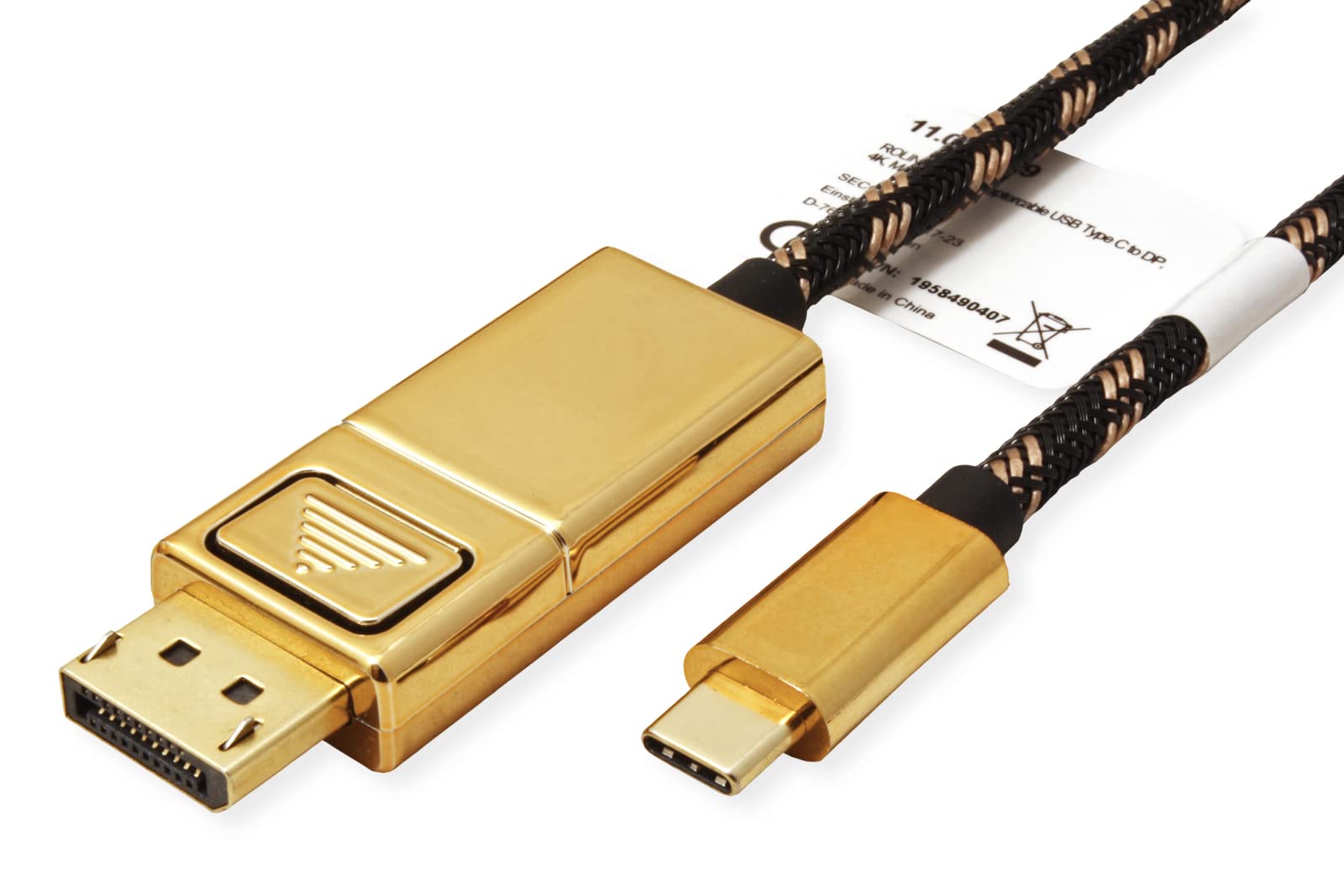 ROLINE GOLD USB typu C - DisplayPort kabel adapterowy, v1.2, wtyczka/wtyczka, 2 m