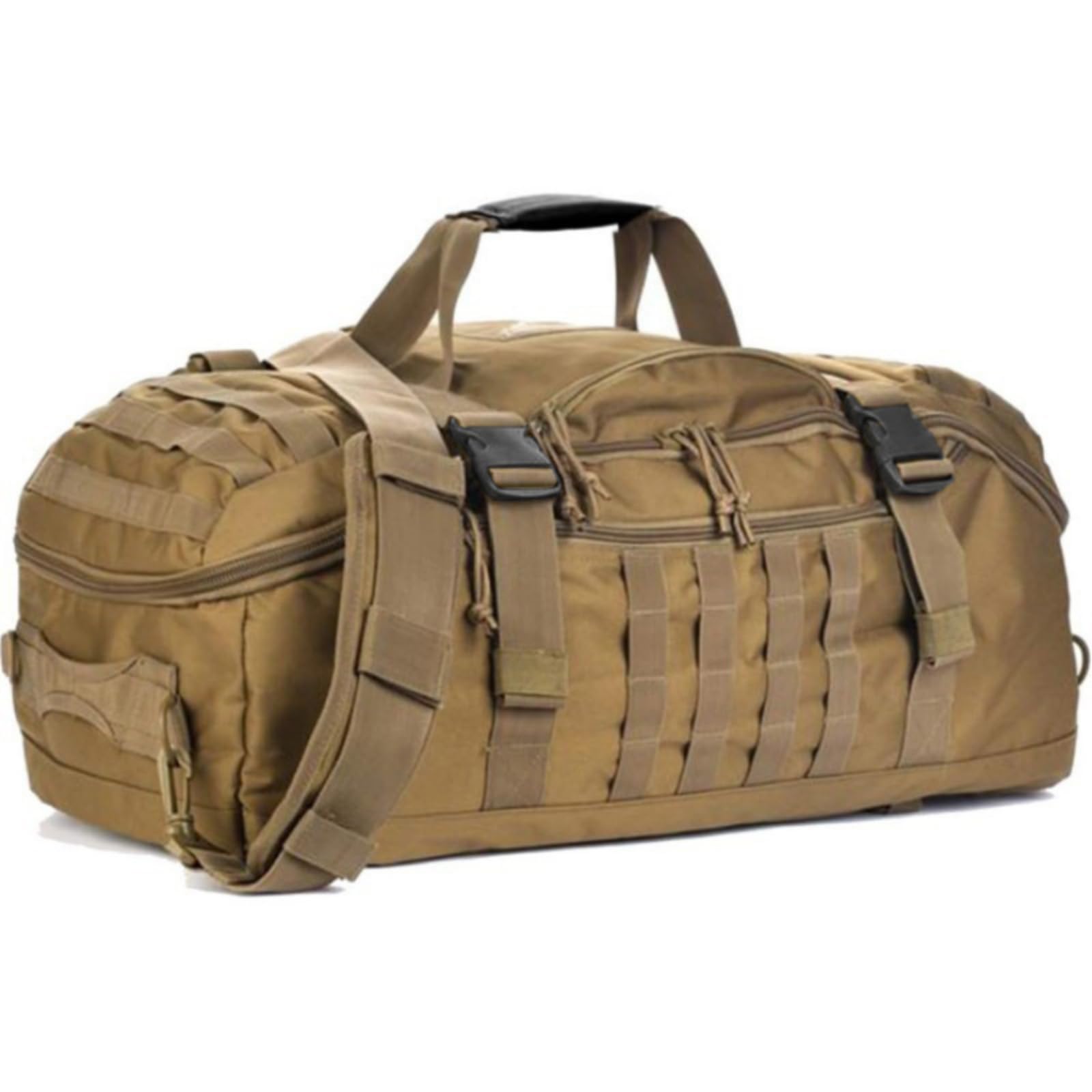Borsa da Viaggio Sportiva Borsone Zaino Duffel Sacca Trasformabile con Spallacci a Zaino E Manici Protezione dalla Pioggia E Organizzazione Interna, Array, Marrone, 58 X 30 X 25 Cm