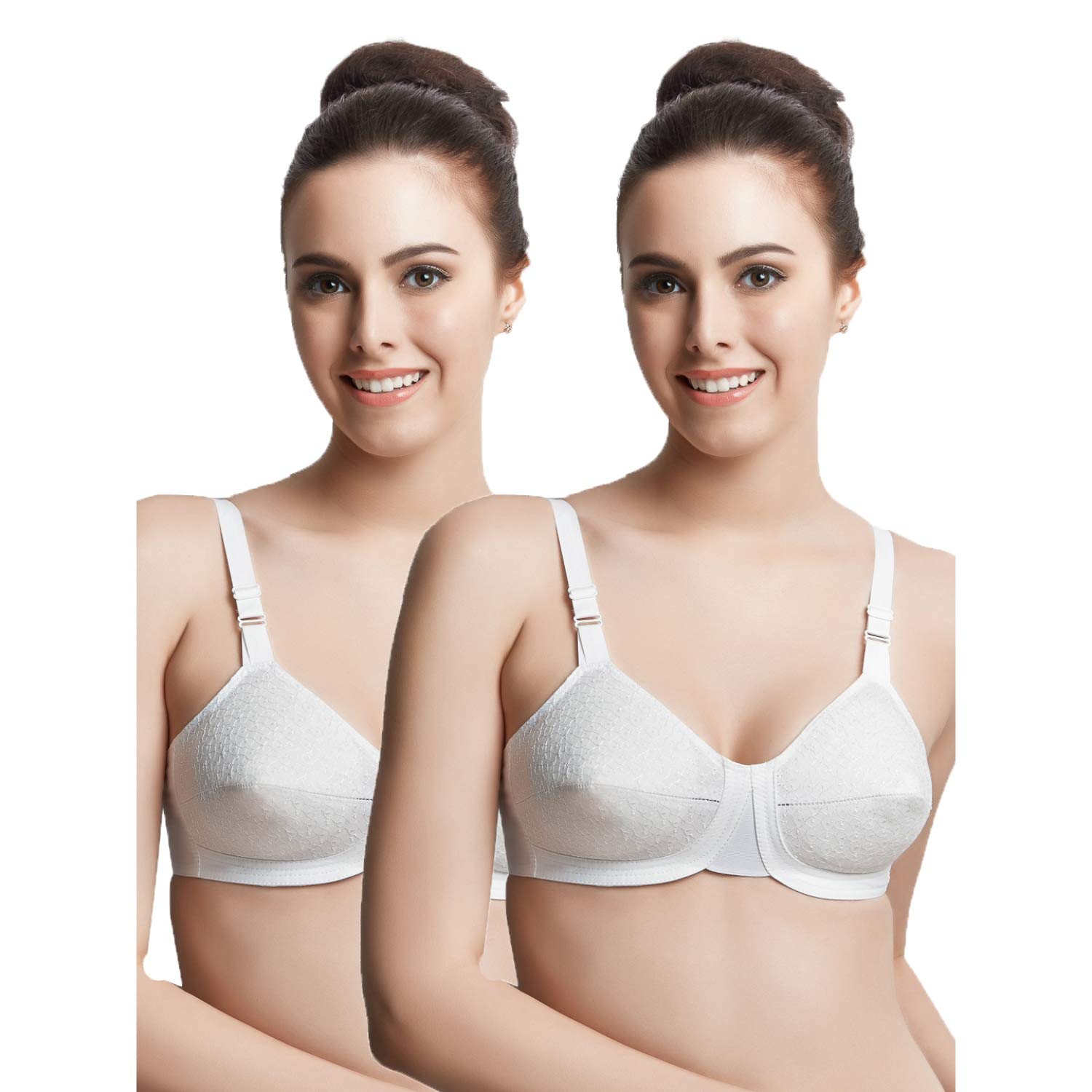 Empress Non Wired Full Coverage Bra.(Pack of 2)-image-10
