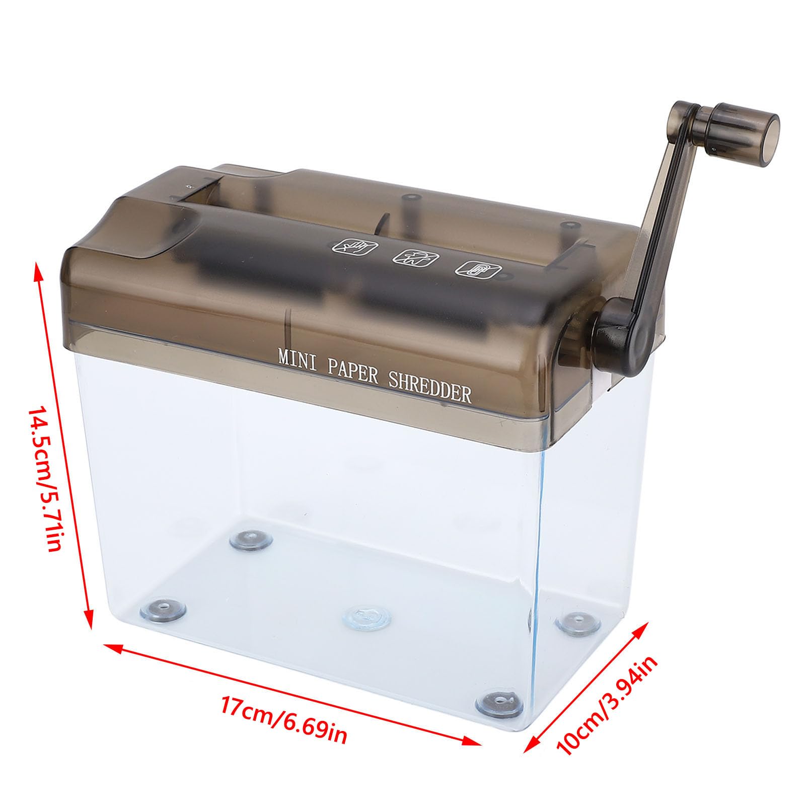 Destructeur De Papier Compact Manuel Découpé En Bande Avec Une Largeur De 3 Mm, Une Largeur De 123 Mm Pour Le Bureau, L'école, La Maison, Une Boîte De