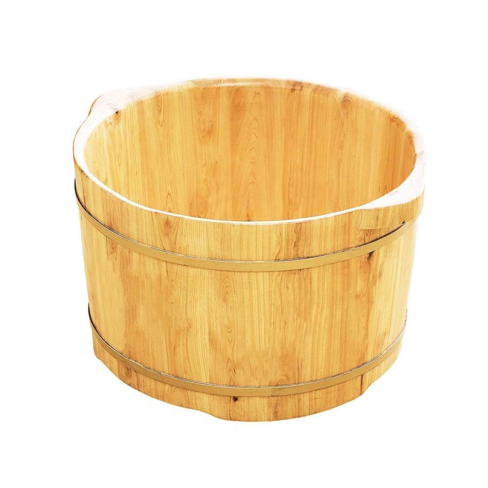 Pediluvio in Legno, Vasca per Piedi in Legno Massello, Ciotola per Pedicure Barili per Massaggi Spa Barile per Pediluvio Domestico (Color : A)