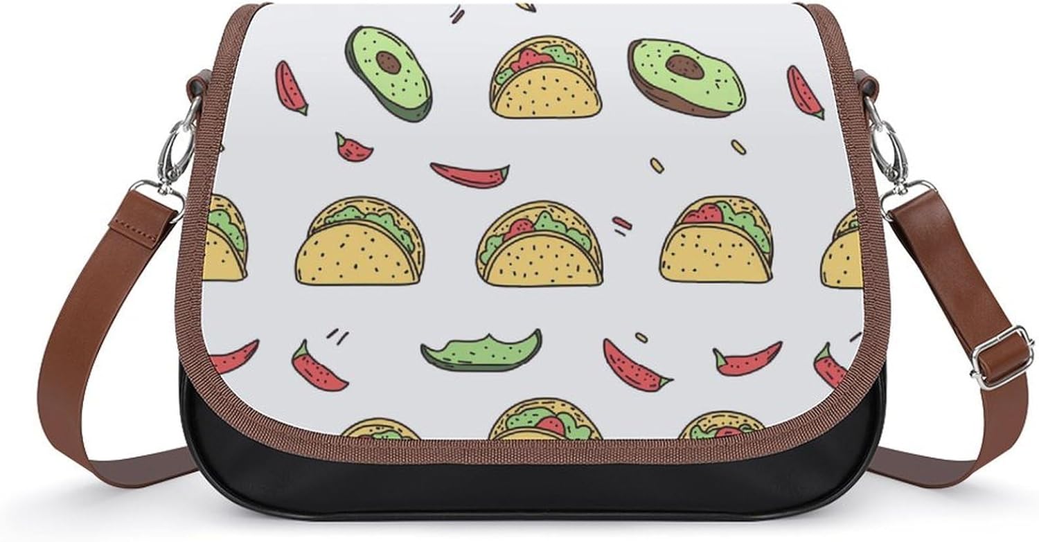 Avocado Tacoes Peppers Shoulder Bags for Women Tote Handbag Clutch Purse Messenger Bag