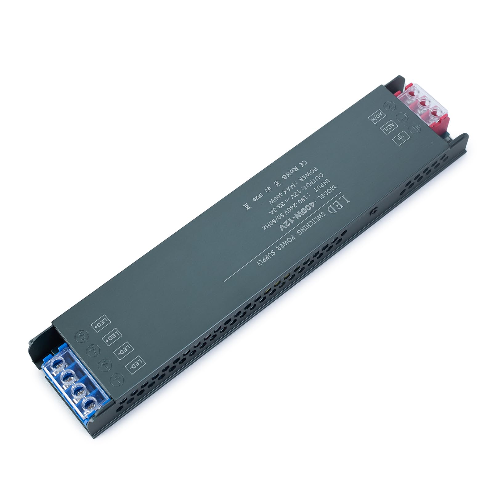 KSIBNW 12V LED Driver 12V 400W Transformer AC 240V to DC 12V 33.3A Constant Voltage Power Supply Ultra Slim Low Volt Transformer Adapter for LED Strip Light
