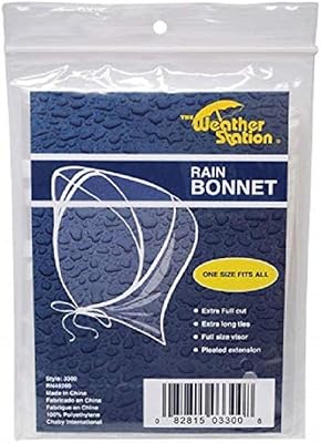 Chaby International 3300 Rain Bonnet, Plastic24 Pack of Rain Bonnets