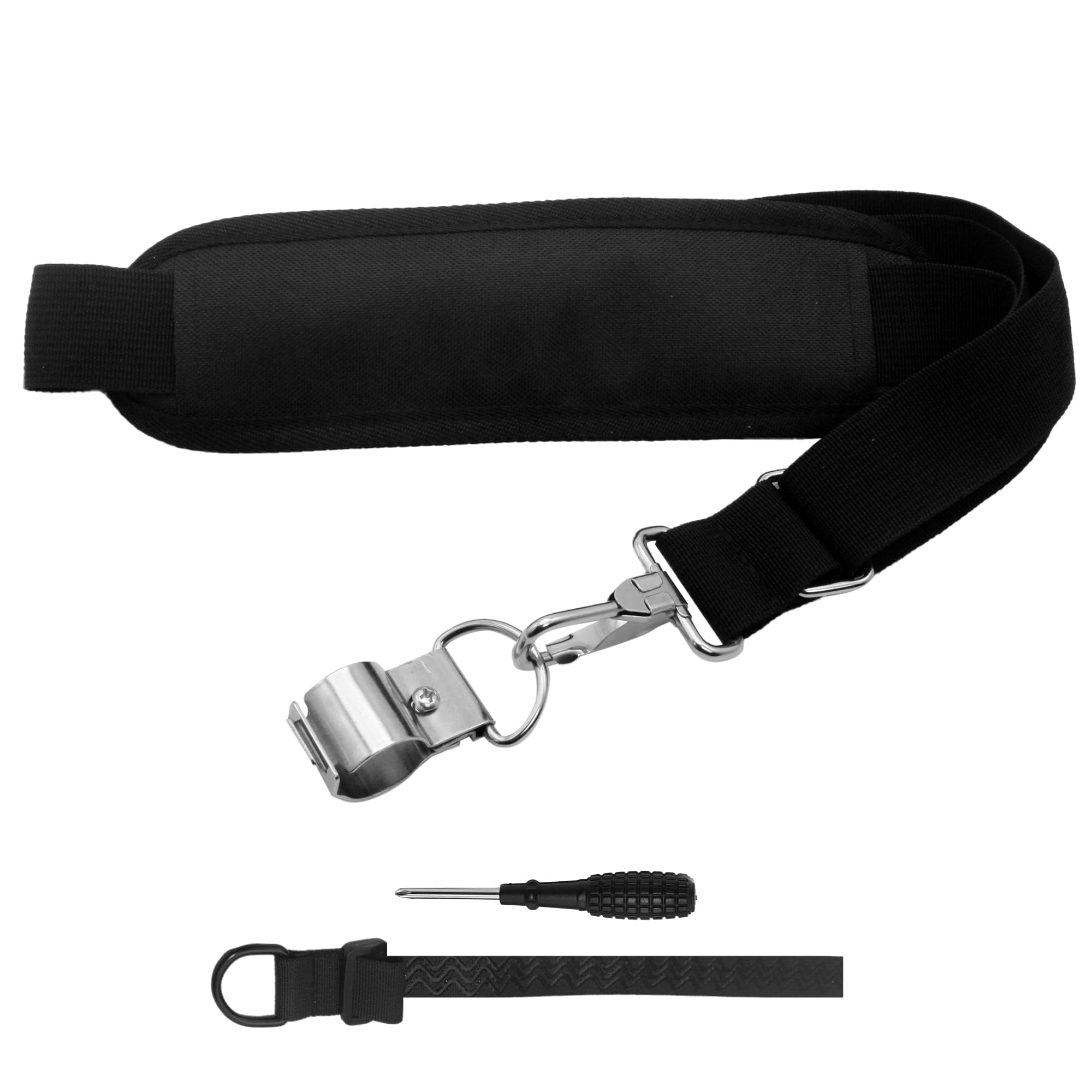 Universal Shoulder Strap for EGO String Trimmer Adjustable Nylon Trimmer Shoulder Harness Upgraded Metal-Clip for Greenworks and DEWALT Leaf Blower, Shrub Trimmer