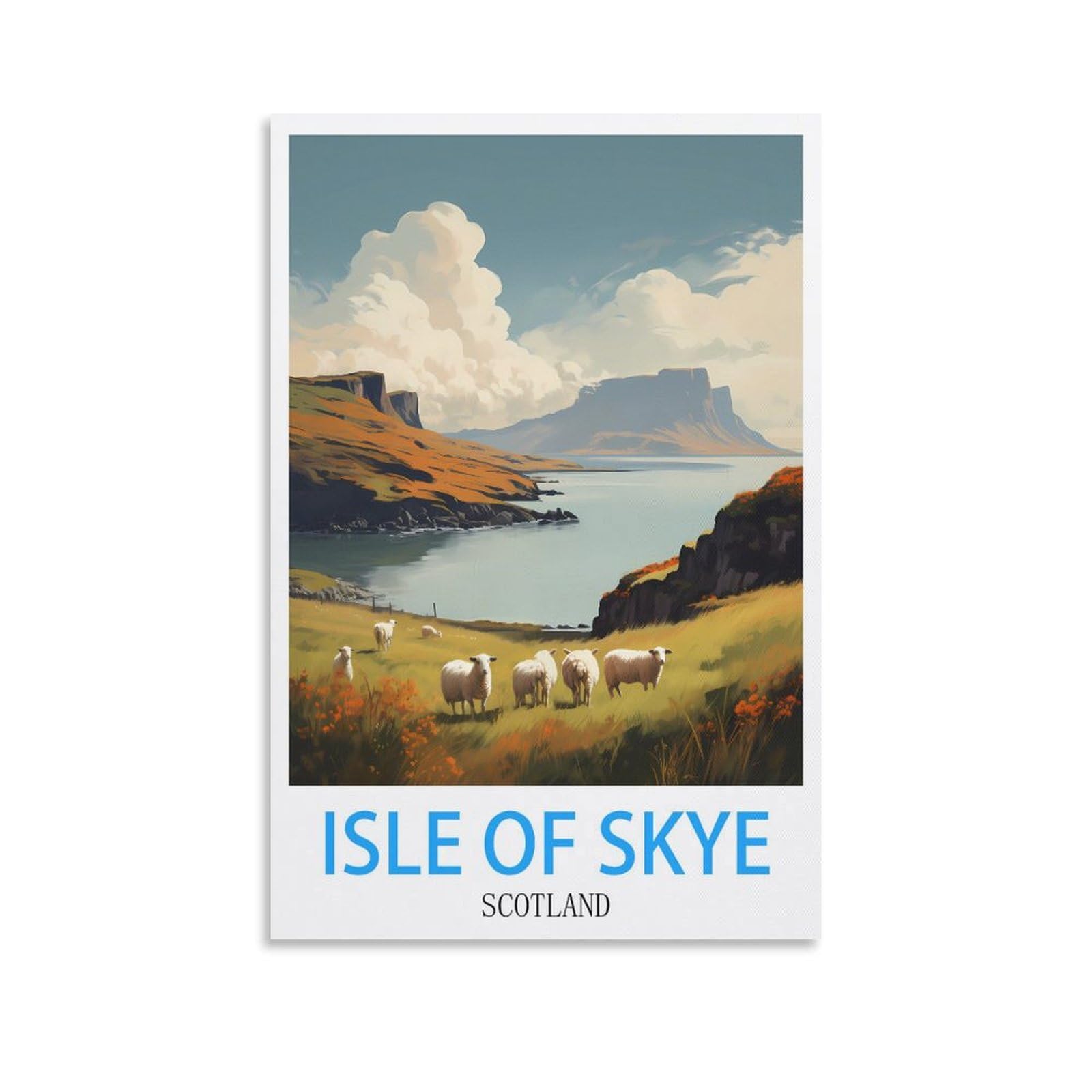 Vintage Metal Tin Signs Isle of Skye Scotlands Art Retro Plaque for Bars Pub Playroom Man Cave Wall Decor 30x30cm