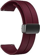 DARKFIT 22MM Silicone Strap with Folding Magnetic Lock Compatible with Samsung Galaxy Watch 3 45mm/Galaxy Watch 46mm/Gear S3 Classic/Frontier Compatible All 22MM Lug Width Watch (Only Strap)