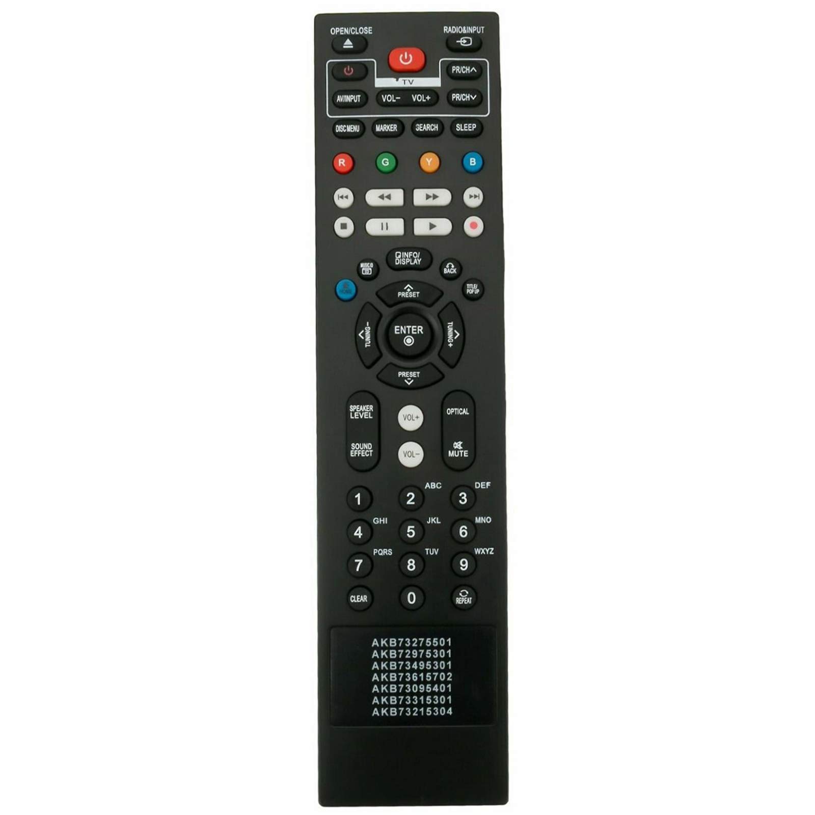 Ersatz-Fernbedienung AKB73615702 AKB73315301 für LG Blu-ray DVD Player H7420P BP420N LHB306 LHB326 BD630C BD640C BD620C HX906TA HX906SB HX906PA HX966TZ HB906SB HB906TA SX95TZW SHX55-D