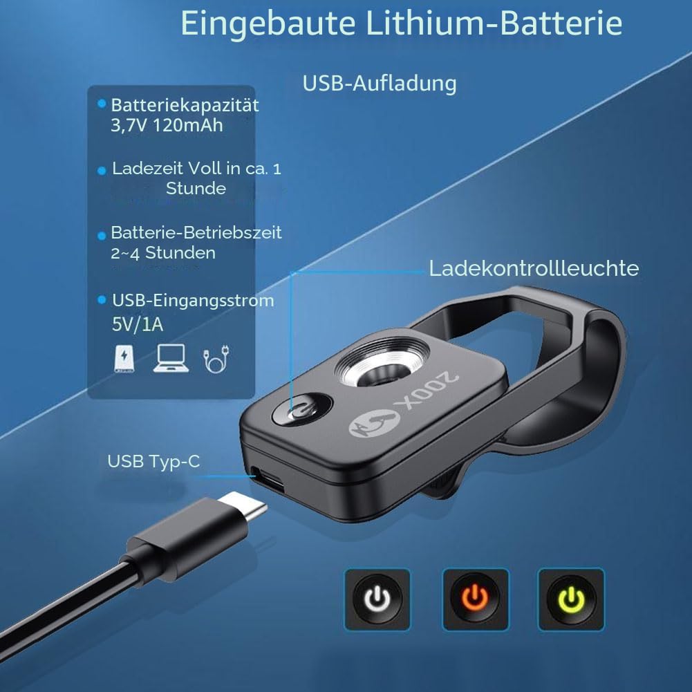Handy-Mikroskop-Objektiv mit LED-Licht, tragbares digitales Mikroskop für Kinder, Handmikroskop