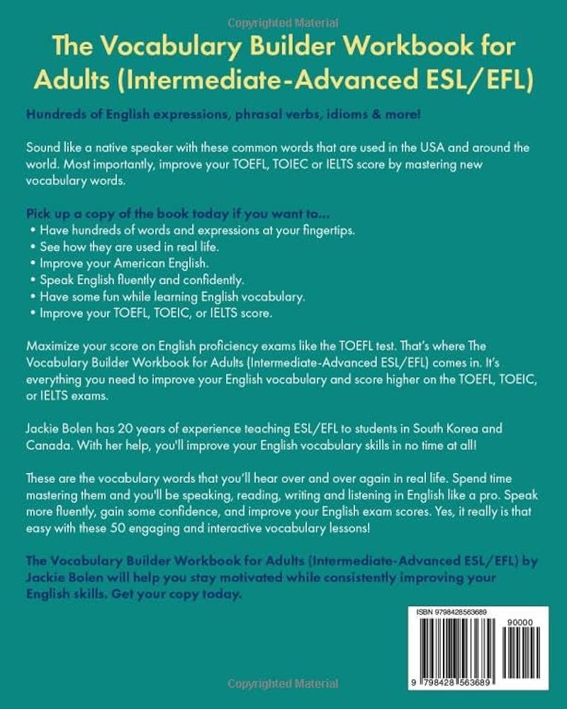 Amazon.com: The Vocabulary Builder Workbook for Adults