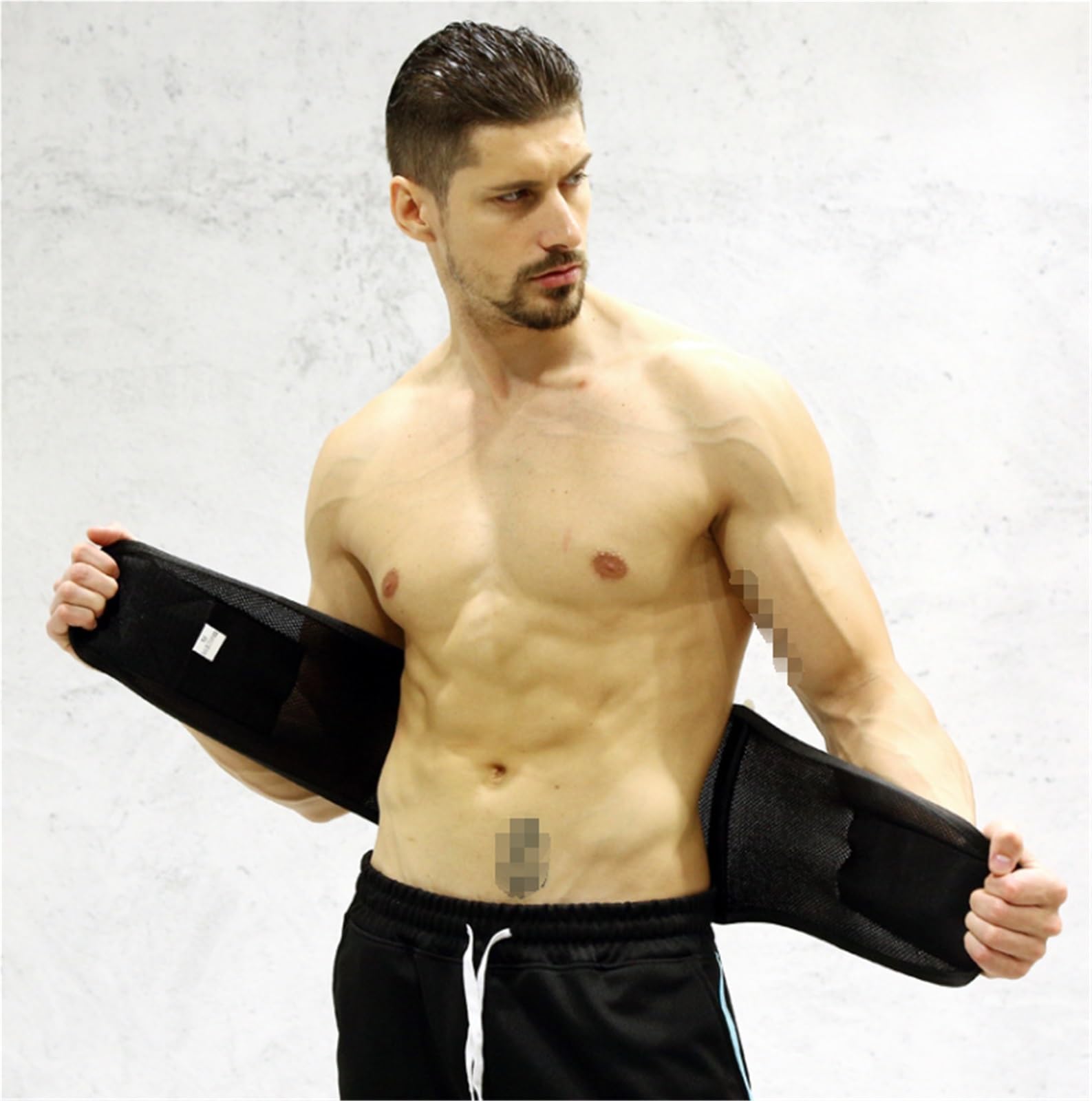 Rückenstützgürtel Leicht Hohe Taillenunterstützungs-Rückenbandage Mit Flexibler Unterstützung for Senioren Und Büroangestellte Atmungsaktiv(Black,XL)