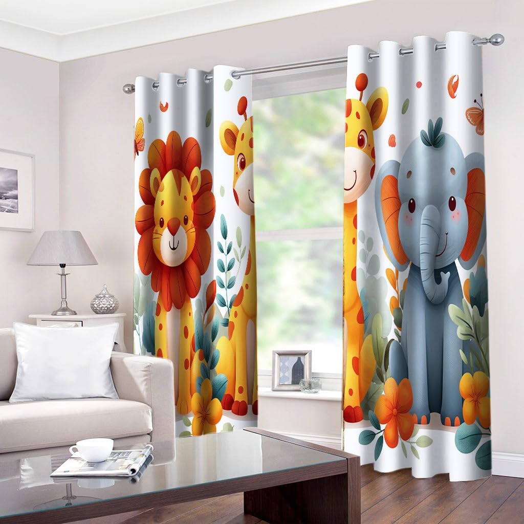 Rideau occultant isolation phonique thermique jungle L140 x H175 cm