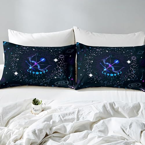 Miniatura 9 de Erosebridal Aries - Sábana bajera tamaño matrimonial psicodélica, sábanas celestiales psicodélicas, sábanas de galaxia trippy, funda de cama de doce