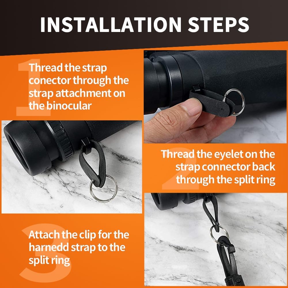 Binocular Harness Strap, X-shaped Adjustable and Deluxe Bino Chest Straps for Hunting, Fits for Carrying Binocular, Cameras, Rangefinders and More - Image 6