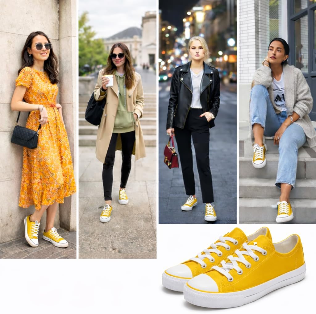 Canvas Shoes for Women Casual Low Top Sneakers Fashion Womens Tennis Shoes for Everyday Wear - Image 6