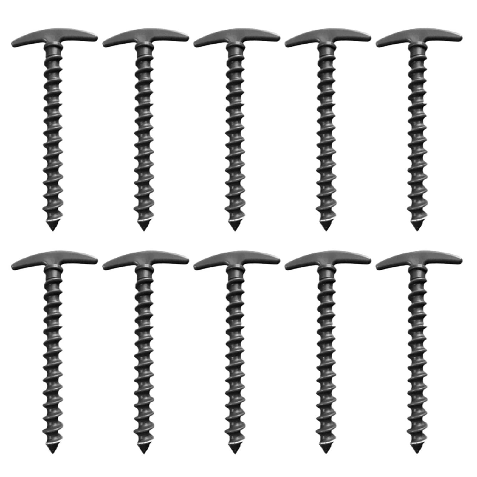 Piquet de Tente, Lot de 10 piquets Tente Camping en Plein air, Clous Sol, vis d'ancrage, randonnée, Jardin, Accessoires(Black)