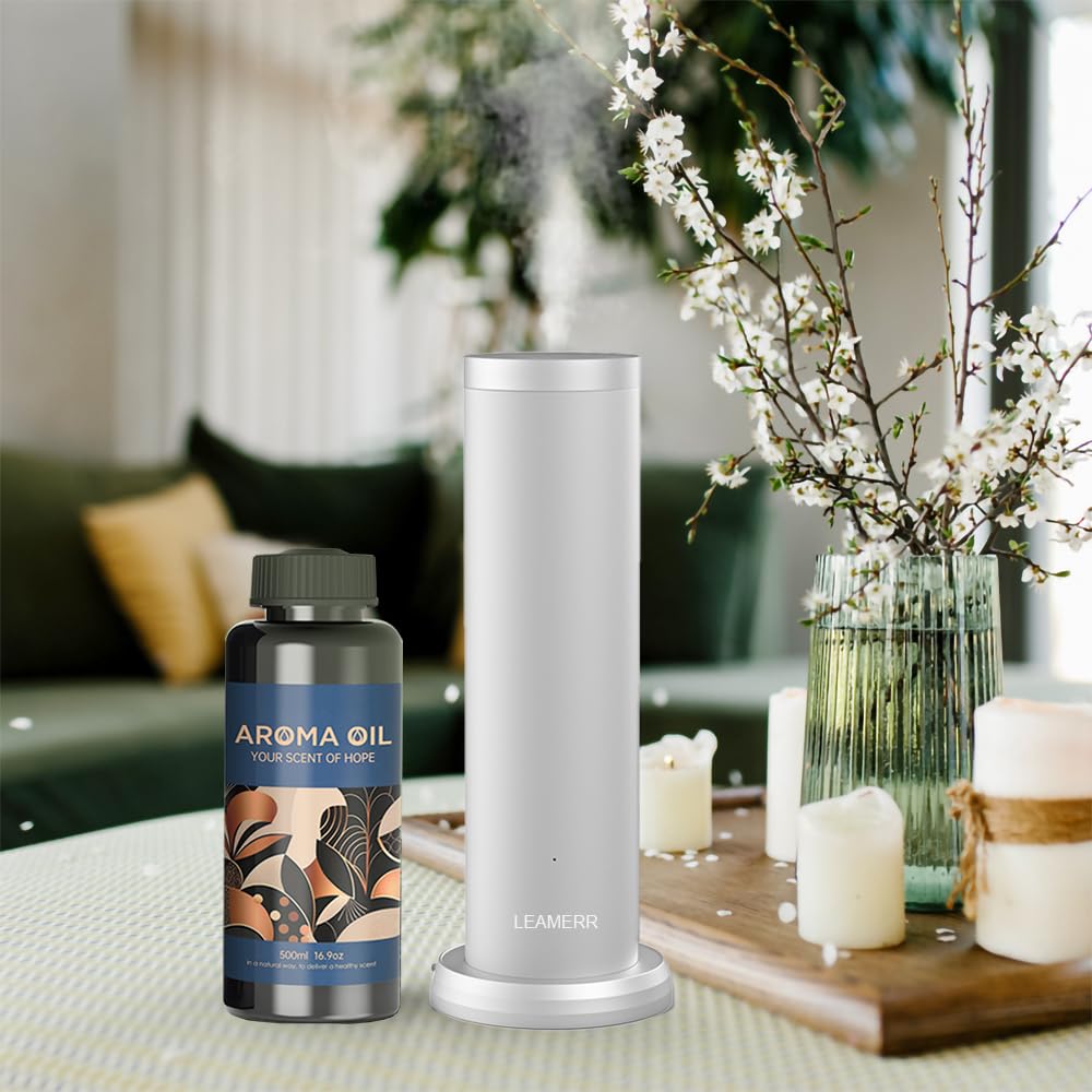 Máquina de aire inteligente para el hogar, difusor de aceites esenciales sin agua con Bluetooth/WiFi, para aceites, súper silencioso, tecnología de aire frío, difusor de aromaterapia para