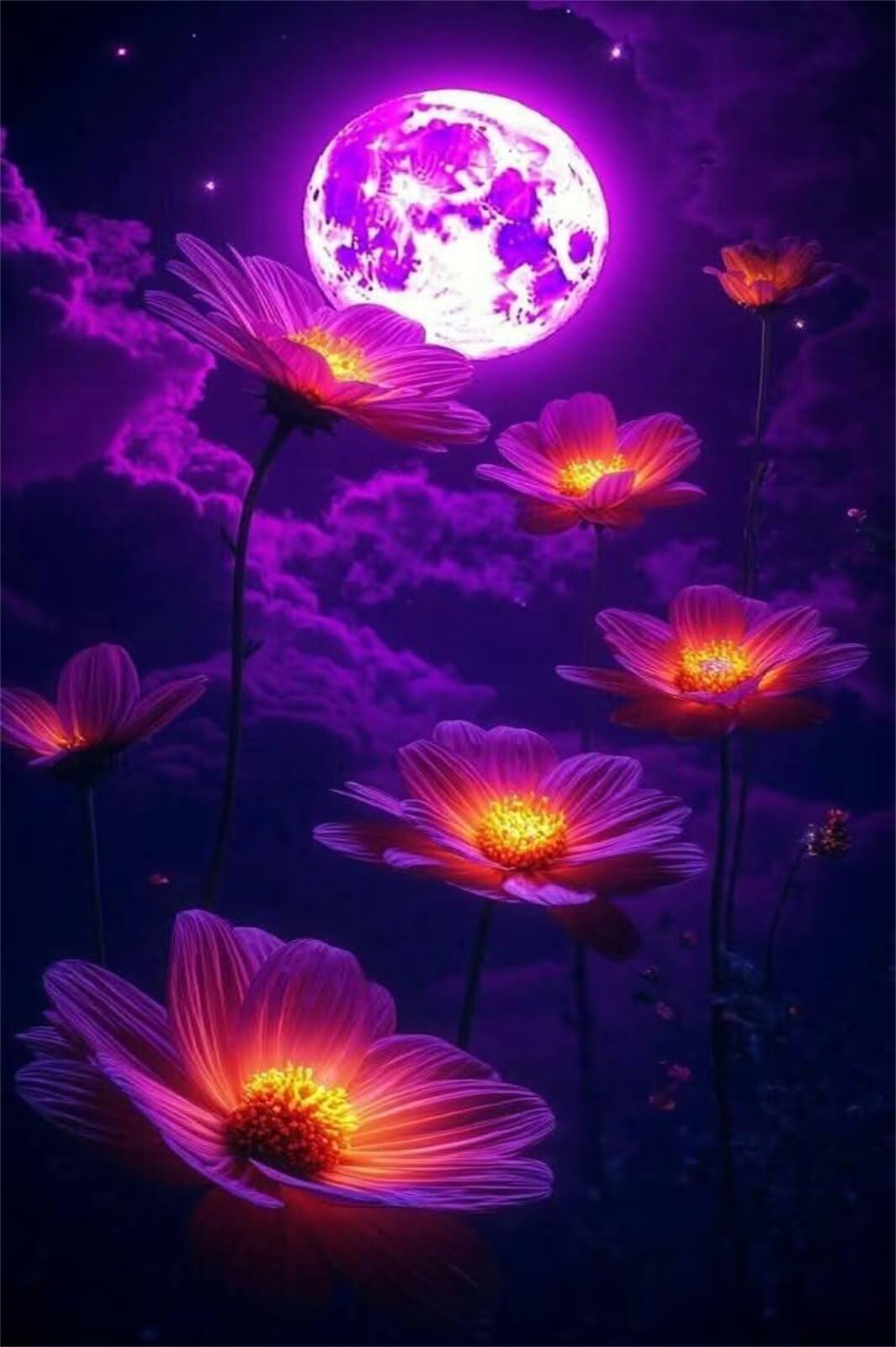 Puzzle 2000 Pezzi Fiori Luna Puzzle Classici, Giochi Rilassamento e Intelligence, Puzzles Impossible, Idea Regalo Uomo e Donna