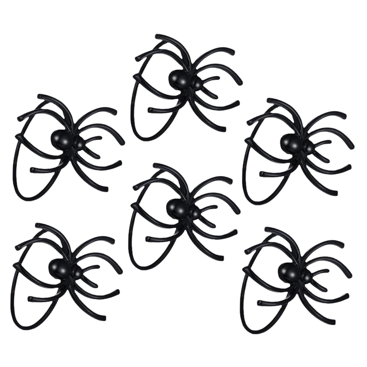 PRETYZOOM Pz portatovagliolo ragno Tovaglioli monotoni Fermatovagliolo Halloween mini tromba d'aria Decorazione della cena portatovaglioli arredamento ornamenti decorativi per tovaglioli