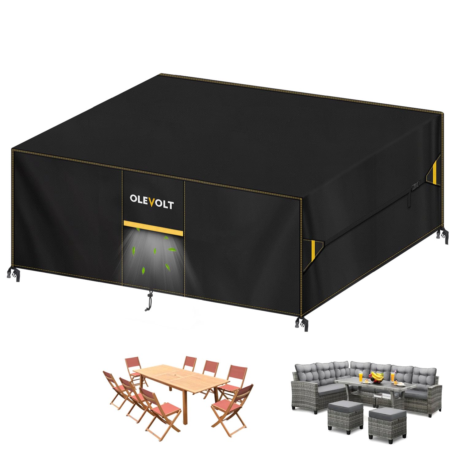 OLEVOLT Cover for Garden Furniture Waterproof Outdoor Furniture Covers