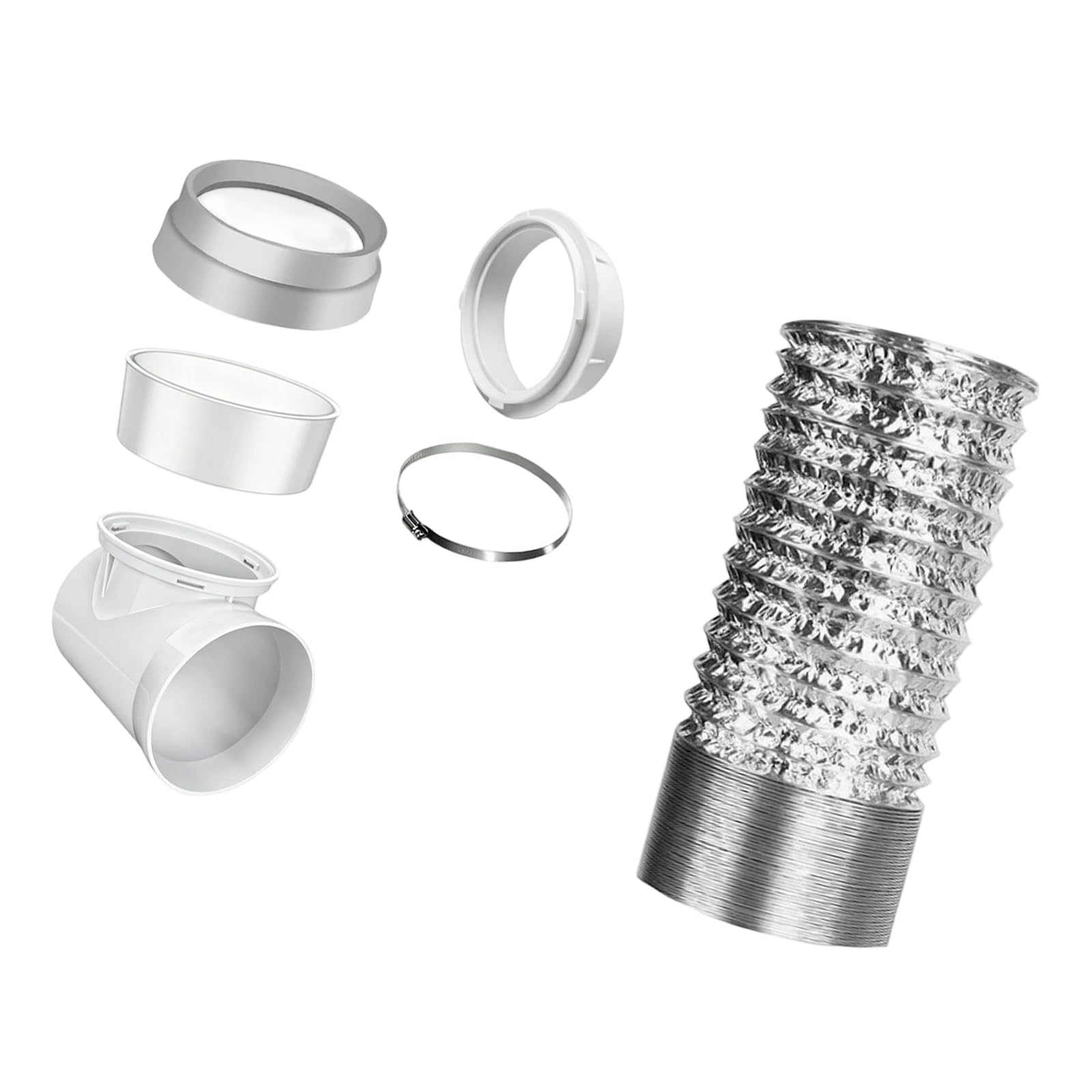 NRVTRE Advanced Dryer Venting Package with Temperature Resistant Pipes and Leak Proof Design Dryer Vent Adapter