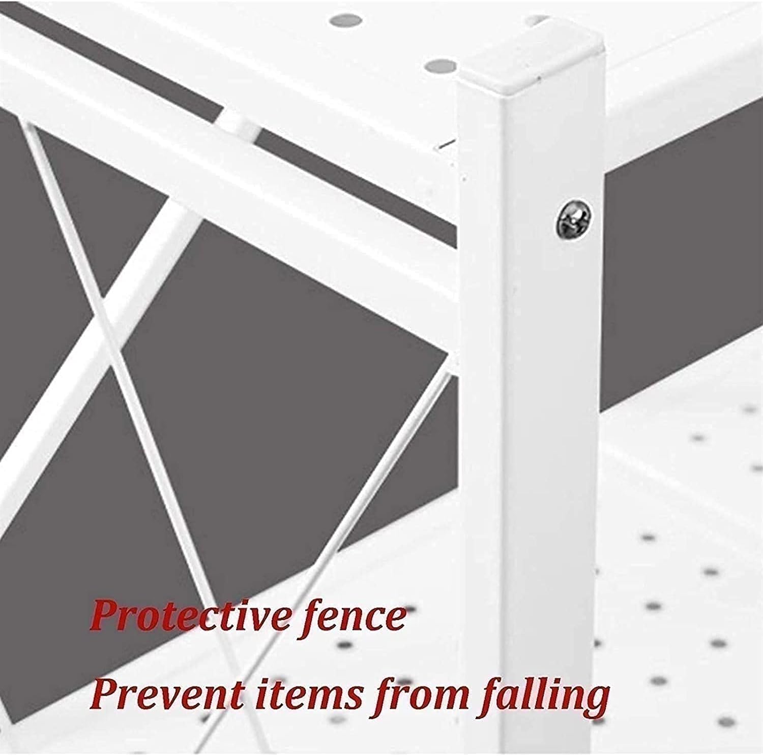 Folding Ladder Shelf Storage Rack Shelves, Display Storage Rack for Living Room, Bathroom, Kitchen(White,3 Tier)