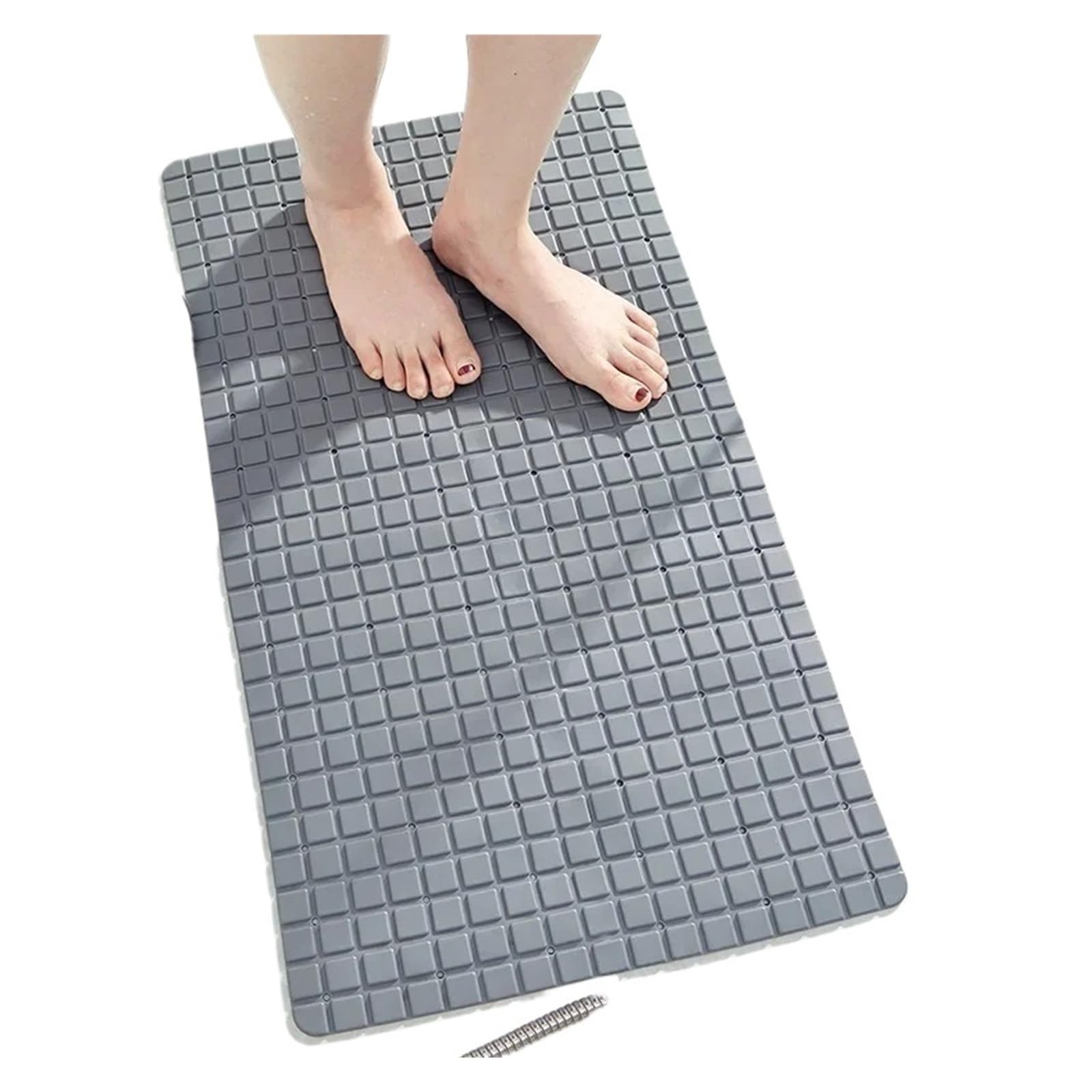 Alfombrilla De Ducha Antideslizante Alfombrilla de Ducha Antideslizante for baño, bañera de Cocina porosa, Ducha de succión Fuerte, 1 ud.(Grey)