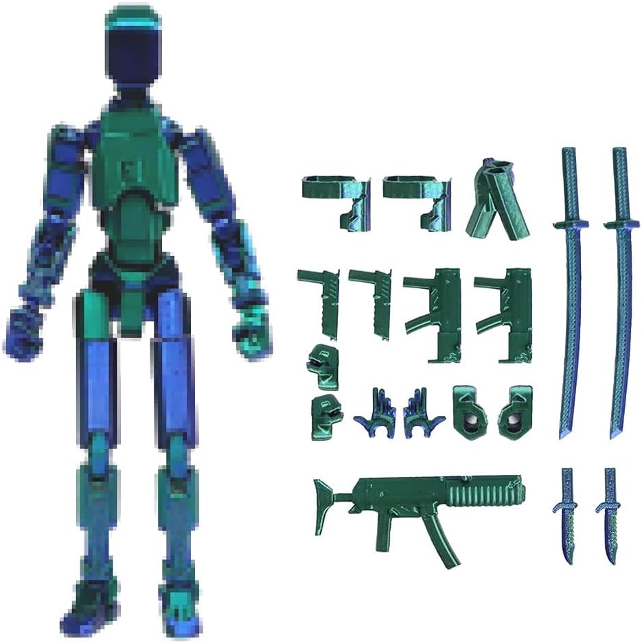 T13 Action Figure, Titan 13 3D Printed Action Figure, Lucky 13 Action Figure Full Body Mechanical Doll Desktop Decorations For Game Lovers